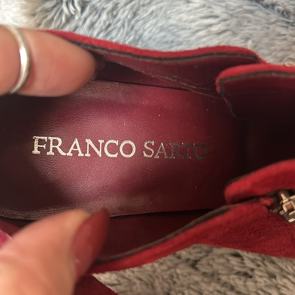 Franco sarto red suede booties - Picture 2 of 5
